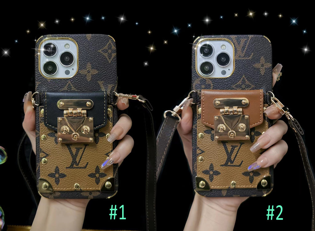 Upcycled Louis Vuitton iPhone 12 Pro Max wallet phone case – Phone Swag