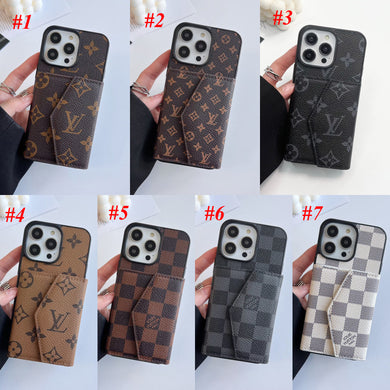 Upcycled Louis Vuitton iPhone 14 Pro Max wallet phone case