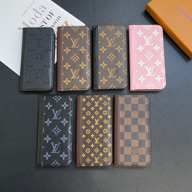 Upcycled Louis Vuitton iPhone 13 Pro Max wallet phone case