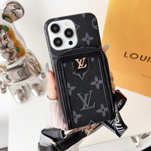 Upcycled Louis Vuitton iPhone 16 wallet phone case cover