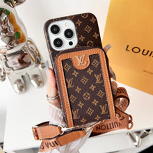 Upcycled Louis Vuitton iPhone 16 wallet phone case cover