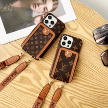 Upcycled Louis Vuitton iPhone 16 Pro Max wallet phone case cover