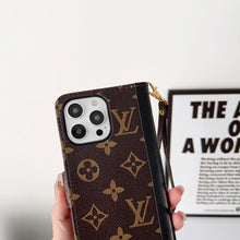 Upcycled Louis Vuitton iPhone 15 wallet phone case