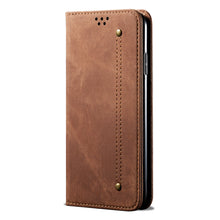 Upcycled leather iPhone 12 Pro wallet phone case
