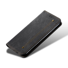 Upcycled leather iPhone 12 Pro wallet phone case