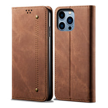 Upcycled leather iPhone 11 wallet phone case