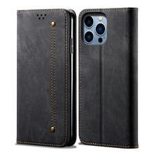 Upcycled leather iPhone 11 Pro Max wallet phone case