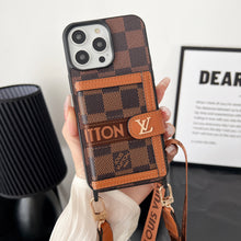 Upcycled Louis Vuitton iPhone 15 Pro Max wallet phone case