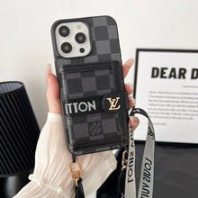 Upcycled Louis Vuitton iPhone 14 wallet phone case