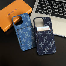 Upcycled Louis Vuitton iPhone 14 Pro Max wallet phone case