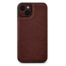 Upcycled leather iPhone 13 wallet phone case