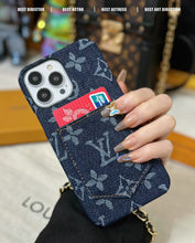 Upcycled Louis Vuitton iPhone 15 wallet phone case