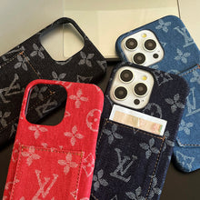 Upcycled Louis Vuitton iPhone 15 wallet phone case