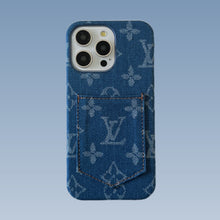 Upcycled Louis Vuitton iPhone 15 Pro wallet phone case