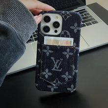 Upcycled Louis Vuitton iPhone 14 wallet phone case