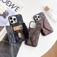 Upcycled Louis Vuitton iPhone 15 wallet phone case