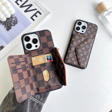 Upcycled Louis Vuitton iPhone 15 wallet phone case