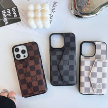 Upcycled Louis Vuitton iPhone 13 Pro Max wallet phone case