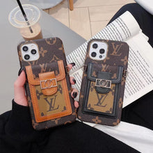 Upcycled Louis Vuitton iPhone 14 Plus wallet phone case