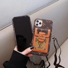 Étui portefeuille en cuir Louis Vuitton pour iPhone X