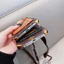 Étui portefeuille en cuir Louis Vuitton pour iPhone X