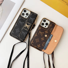 Upcycled Louis Vuitton iPhone 16 wallet phone case