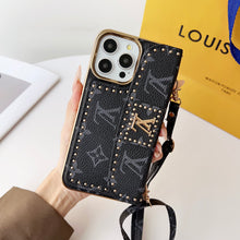 Upcycled Louis Vuitton iPhone 16 Pro wallet phone case cover