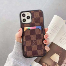 Upcycled Louis Vuitton iPhone 15 Pro Max wallet phone case
