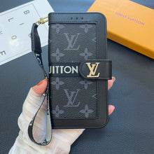 Upcycled Louis Vuitton iPhone 12 Pro wallet phone case