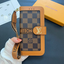 Upcycled Louis Vuitton iPhone 15 Pro wallet phone case