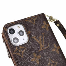 Upcycled Louis Vuitton iPhone 14 Pro Max wallet phone case