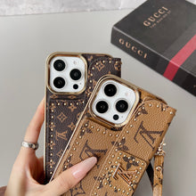 Upcycled Louis Vuitton iPhone 16 Pro wallet phone case cover