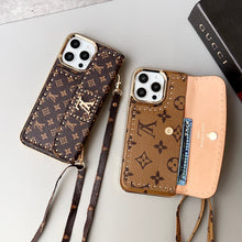 Upcycled Louis Vuitton iPhone 16 Pro wallet phone case cover