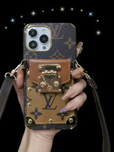 Upcycled Louis Vuitton iPhone 13 Pro Max wallet phone case