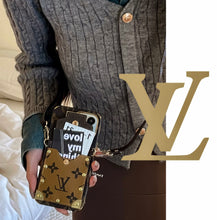 Upcycled Louis Vuitton iPhone 12 Pro wallet phone case