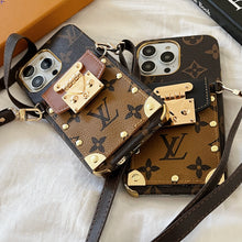 Upcycled Louis Vuitton iPhone 12 Pro wallet phone case