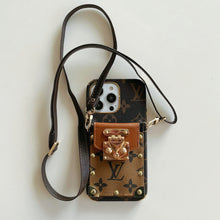 Upcycled Louis Vuitton iPhone 12 Pro wallet phone case