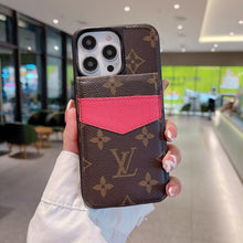 Upcycled Louis Vuitton iPhone 14 Pro wallet phone case