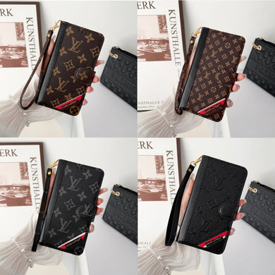 Upcycled Louis Vuitton iPhone 15 wallet phone case