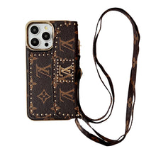 Upcycled Louis Vuitton iPhone 16 Pro wallet phone case cover