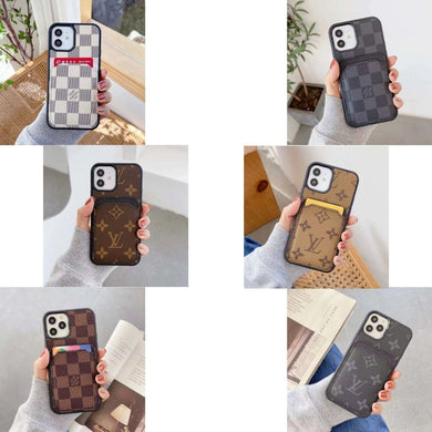 Upcycled Louis Vuitton iPhone 15 wallet phone case