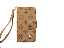 Louis Vuitton Leder Brieftasche Handyhülle für iPhone X.