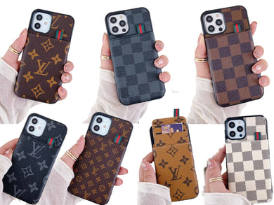 Upcycled Louis Vuitton iPhone 7/8 Plus wallet phone case