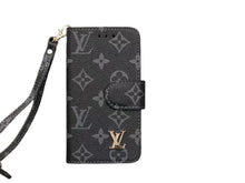 Upcycled Louis Vuitton iPhone 14 Pro wallet phone case
