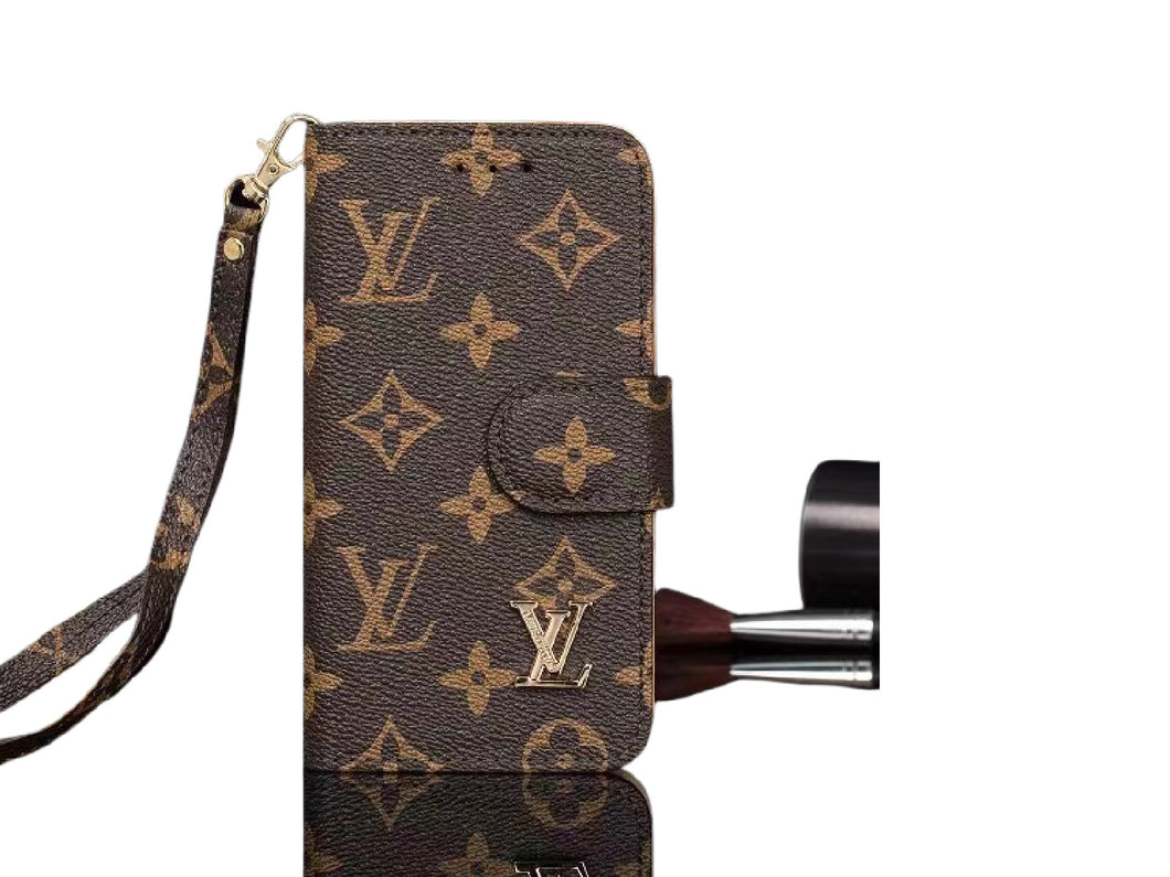 Upcycled Louis Vuitton iPhone 14 wallet phone case