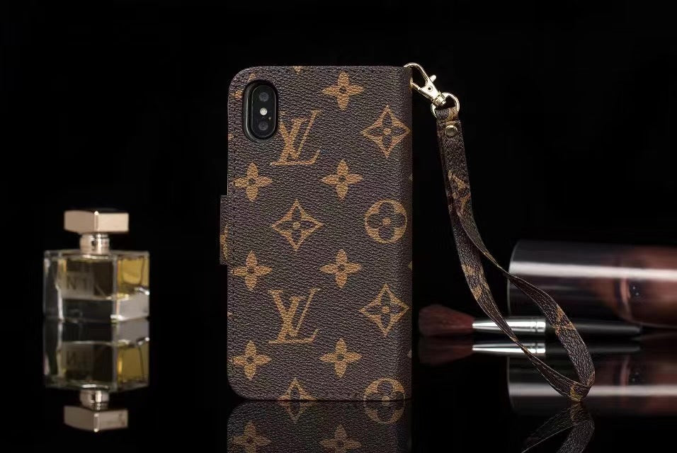Coque d'iPhone 7 7Plus Louis Vuitton Gucci cuir à rabat luxueuse forme V  porte-carte acheter sur coquachat.com