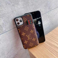 Upcycled Louis Vuitton iPhone 14 Pro wallet phone case