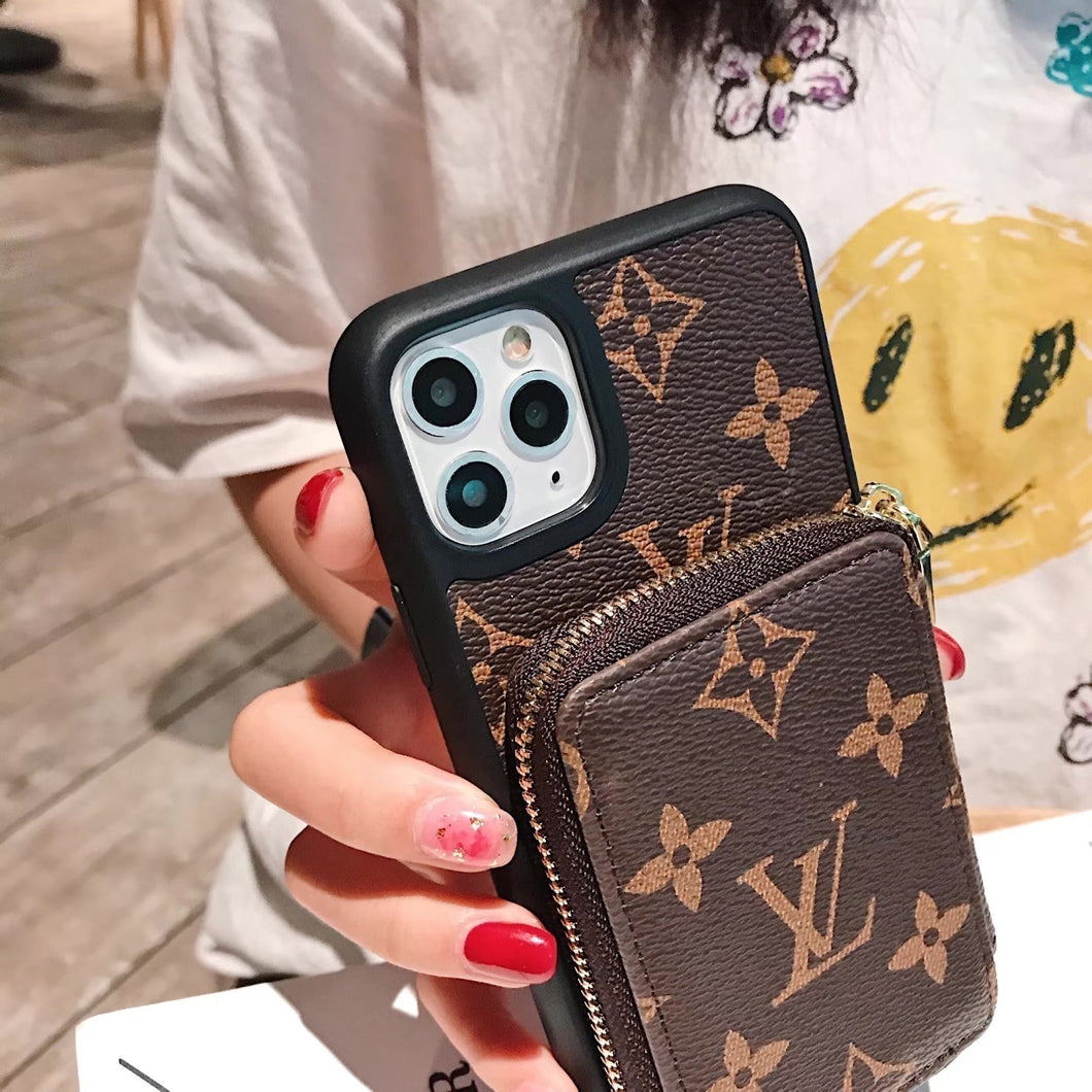 Upcycled Louis Vuitton iPhone 12 Mini wallet phone case – Phone Swag