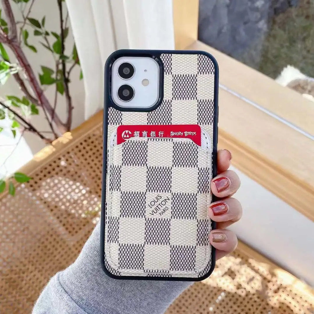 Upcycled Louis Vuitton iPhone 14 phone case