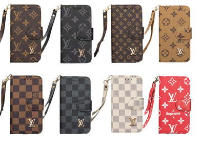 Étui portefeuille en cuir Louis Vuitton pour iPhone XS